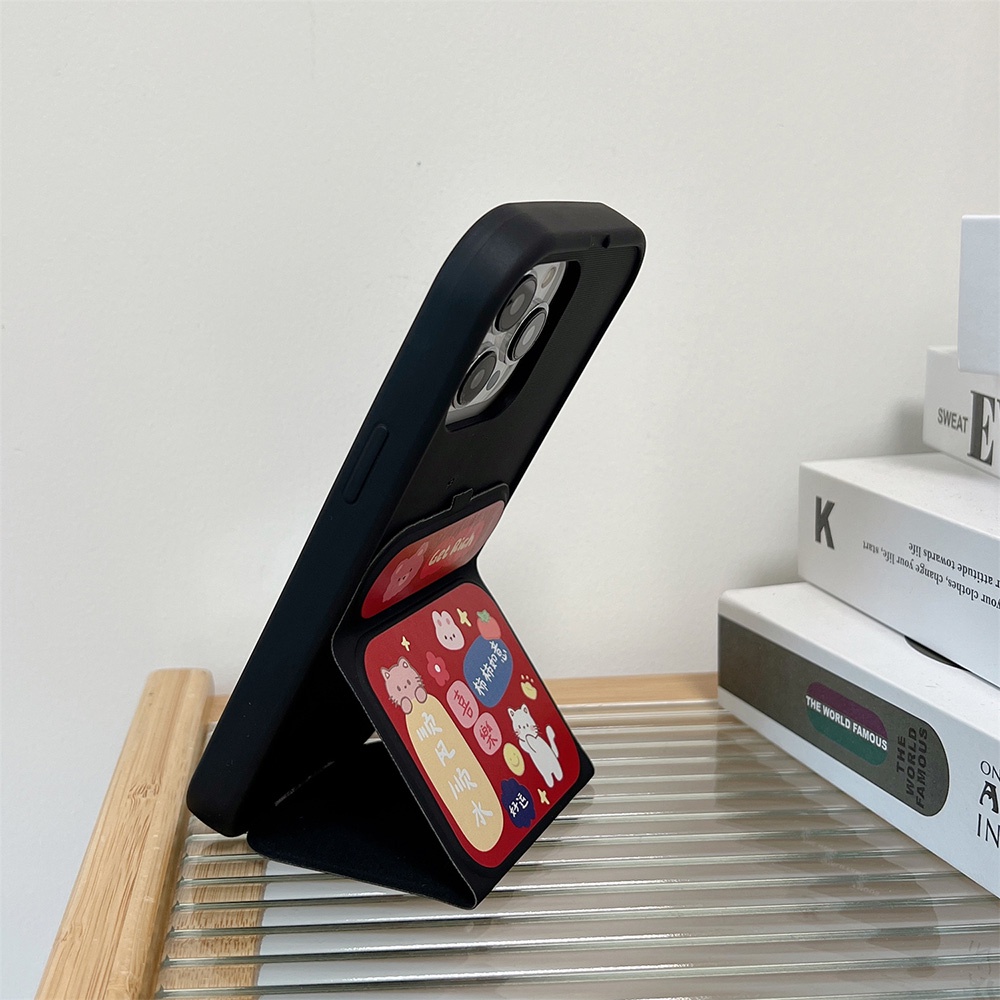 Ốp Điện Thoại Da In Hình Mèo Dễ Thương Bảo Vệ Ống Kính Máy Ảnh Cho iphone 15 14 pro max 13 12promax