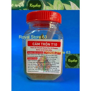 Cám trộn T10 10 thành phần, cám dinh dưỡng cho betta, guppy, betta, cá nhỏ, mau lớn ít bệnh, không đục nước