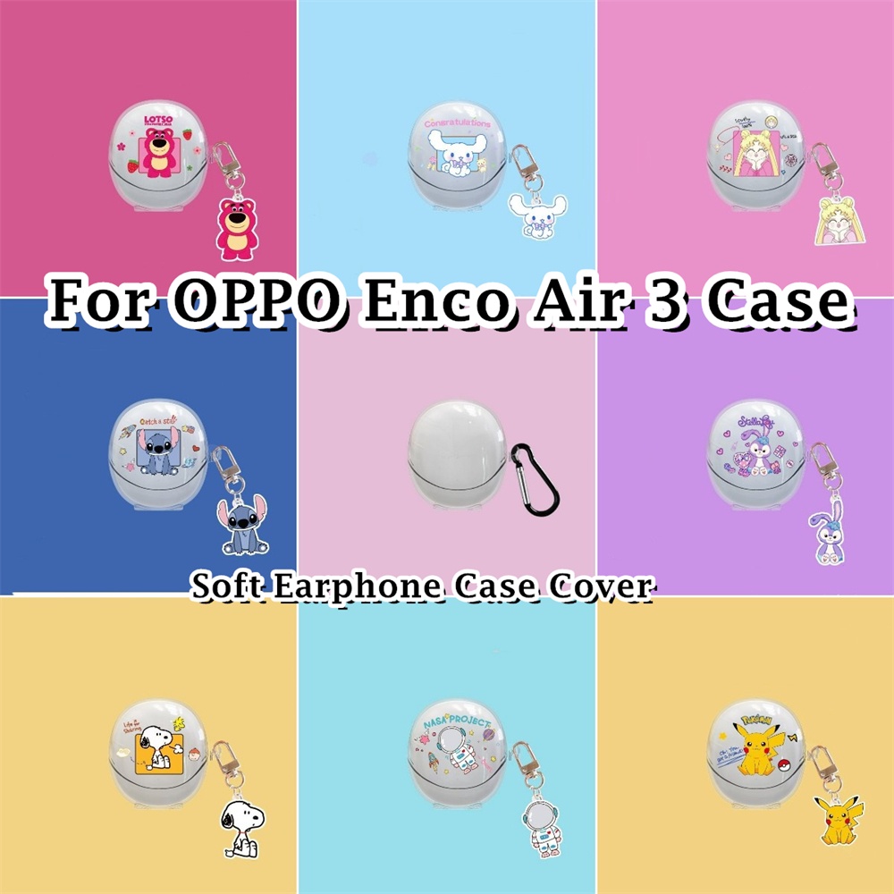 Vỏ Bọc Hộp Sạc Tai Nghe oppo enco air 3 Bằng Silicon Mềm Họa Tiết Hoạt Hình Phong Cách Mùa Hè