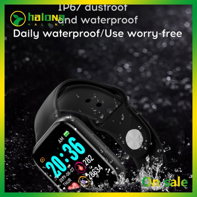 Halo Bộ Đồng Hồ Thông Minh y68 bluetooth Giám Sát Nhịp Tim & Huyết Áp