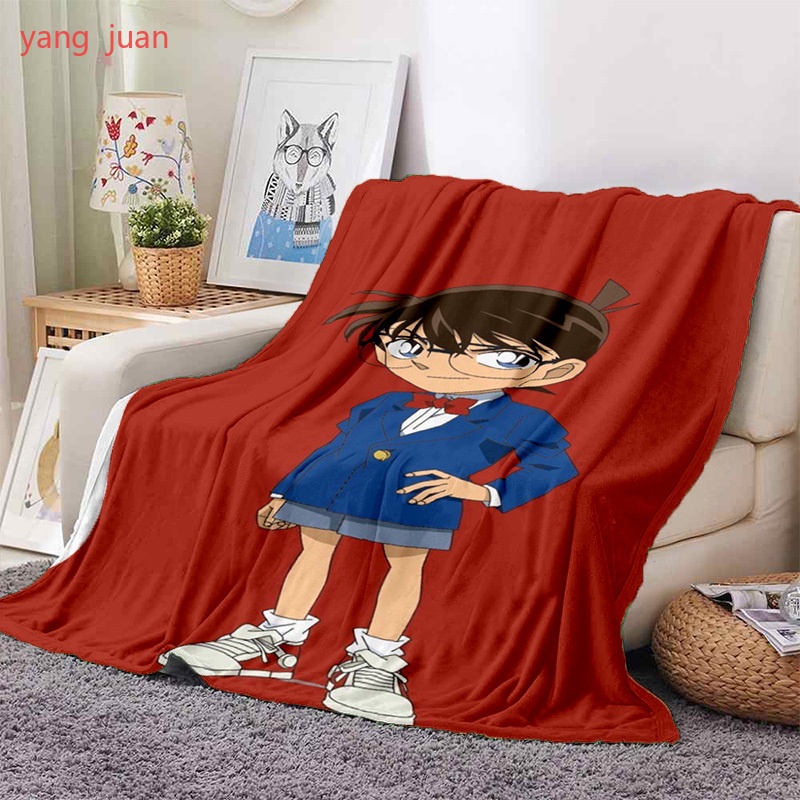Chăn Nỉ Mỏng Mềm Mại In Hình Thám Tử conan Dùng Trang Trí Giường Ngủ / Ghế sofa / Đi Dã Ngoại / Làm Mát s56