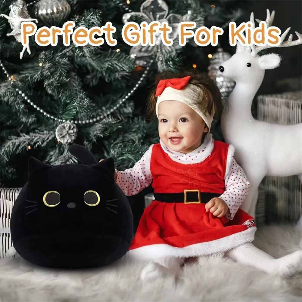 Black Cat Pillow Plush Doll 30CM Children's Plush Pillow Cartoon Plush Doll Soft Toy Gift