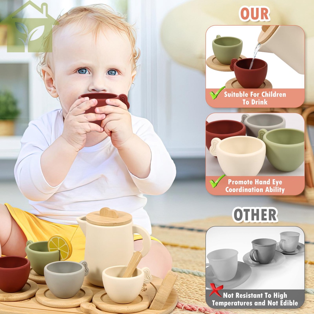 Bộ 14 Món Đồ Chơi Mô Phỏng Ấm Trà Chiều Cho Trẻ Em shopabc6962