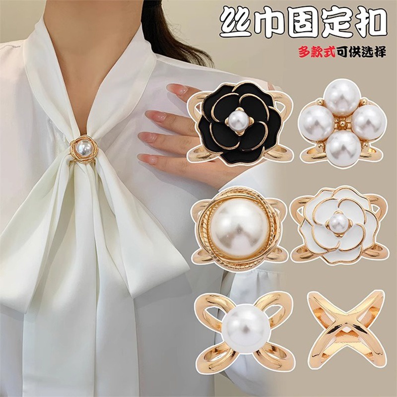 Trâm Cài Khăn Choàng Lụa Cao Cấp Cài Nơ Thời Trang