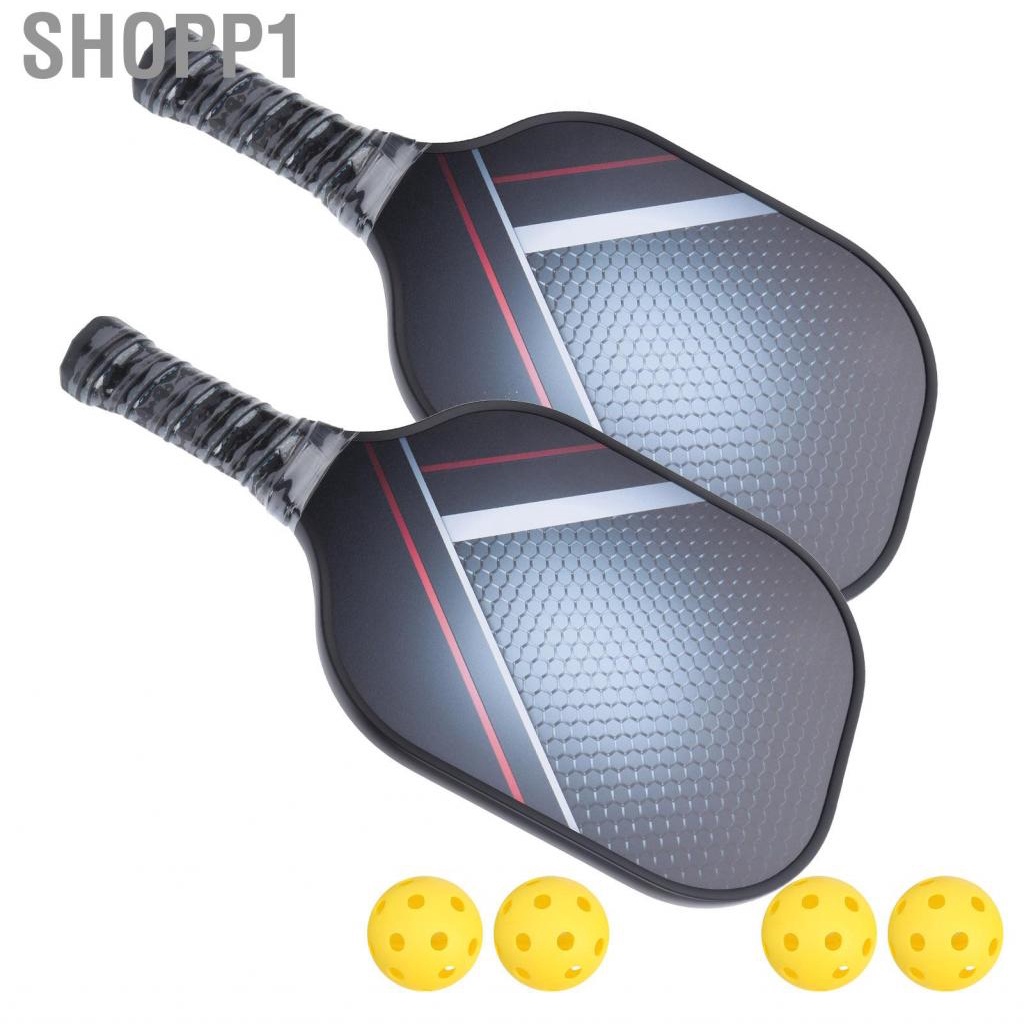 Shopp1 1Set Portable Pickleball Paddle Set Lightweight Racket Ball Kit With
