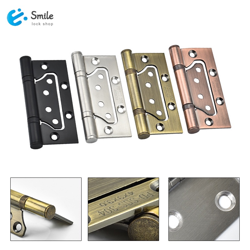 Bộ 2 Thanh Chặn Cửa Gỗ Bằng Thép Không Gỉ 4inch