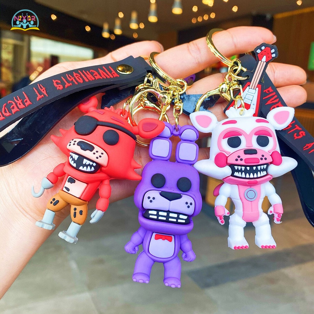 Móc Khóa Hình Gấu Bông Nửa Đêm Nhỏ Dễ Thương