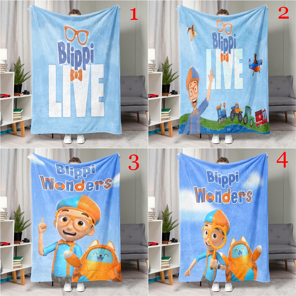 Hoạt Hình Chăn flannel In Hình Hoạt Họa blippi wonders Thoáng Khí Làm Quà Tặng Tốt Nhất Cho Người Lớn