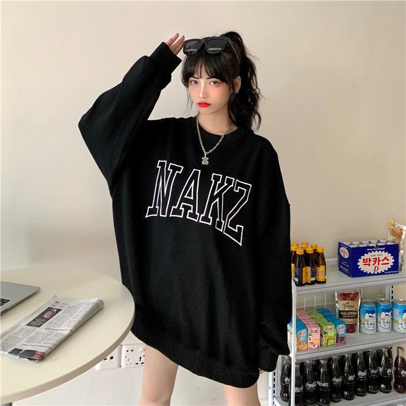 Áo Nỉ Nữ Dài Tay Form Rộng Thời Trang Hàn 2024