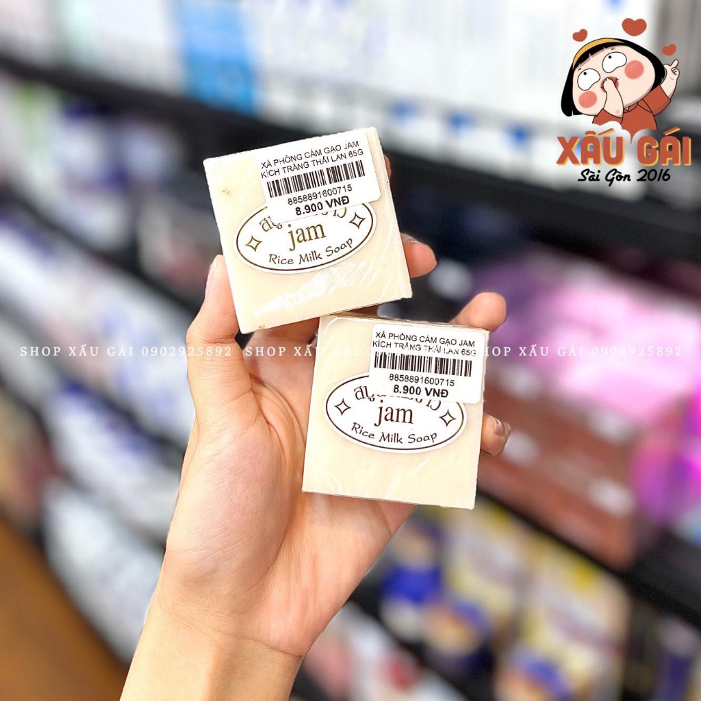 ❤️ Xà Phòng Cám Gạo Thái Lan Jam Rice Milk Soap - Lẻ 1 cục ❤️