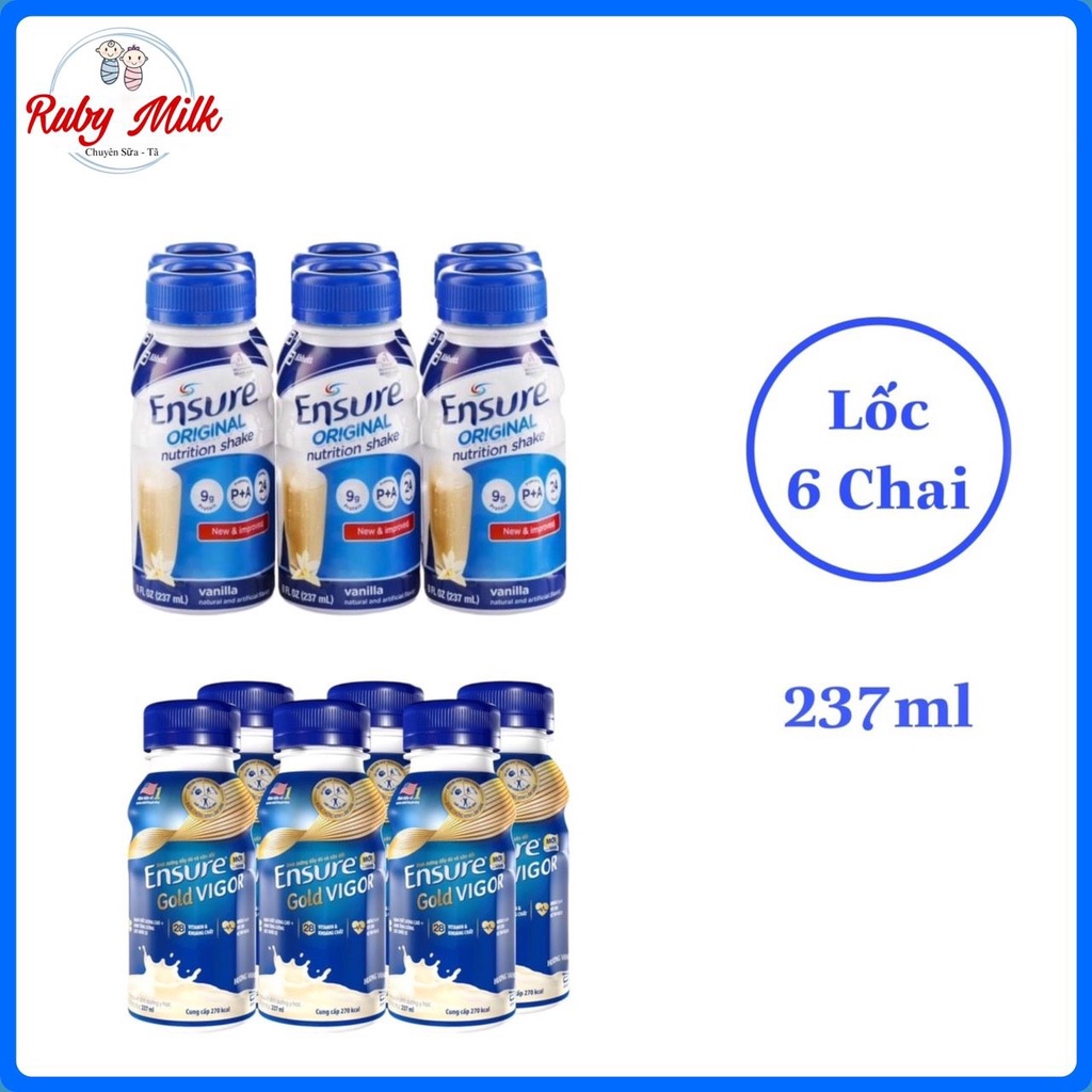 Lốc 6 chai Sữa Ensure pha sẵn 237ml