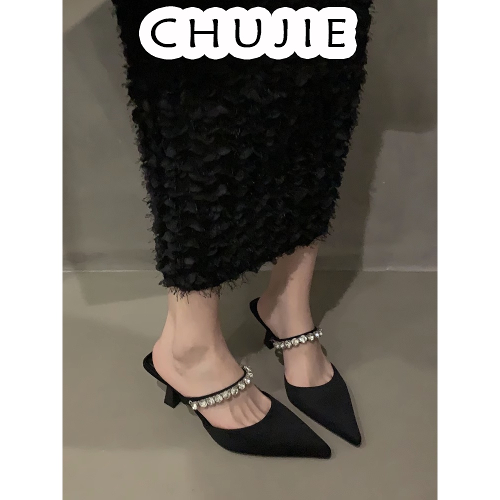 CHUJIE Giày cao gót mũi nhọn thời trang cá tính cho nữ 21Z23051509