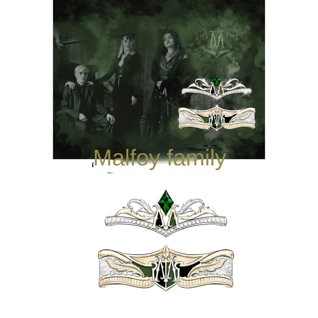 Nhẫn Cặp In Hình Anime Harry Potter Merchandise Draco Marford Cho Cặp Đôi