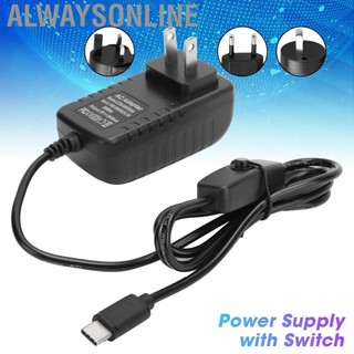 Alwaysonline Công tắc bật/tắt nguồn DC AC 5V 3A Type-C cho Raspberry Pi 4B