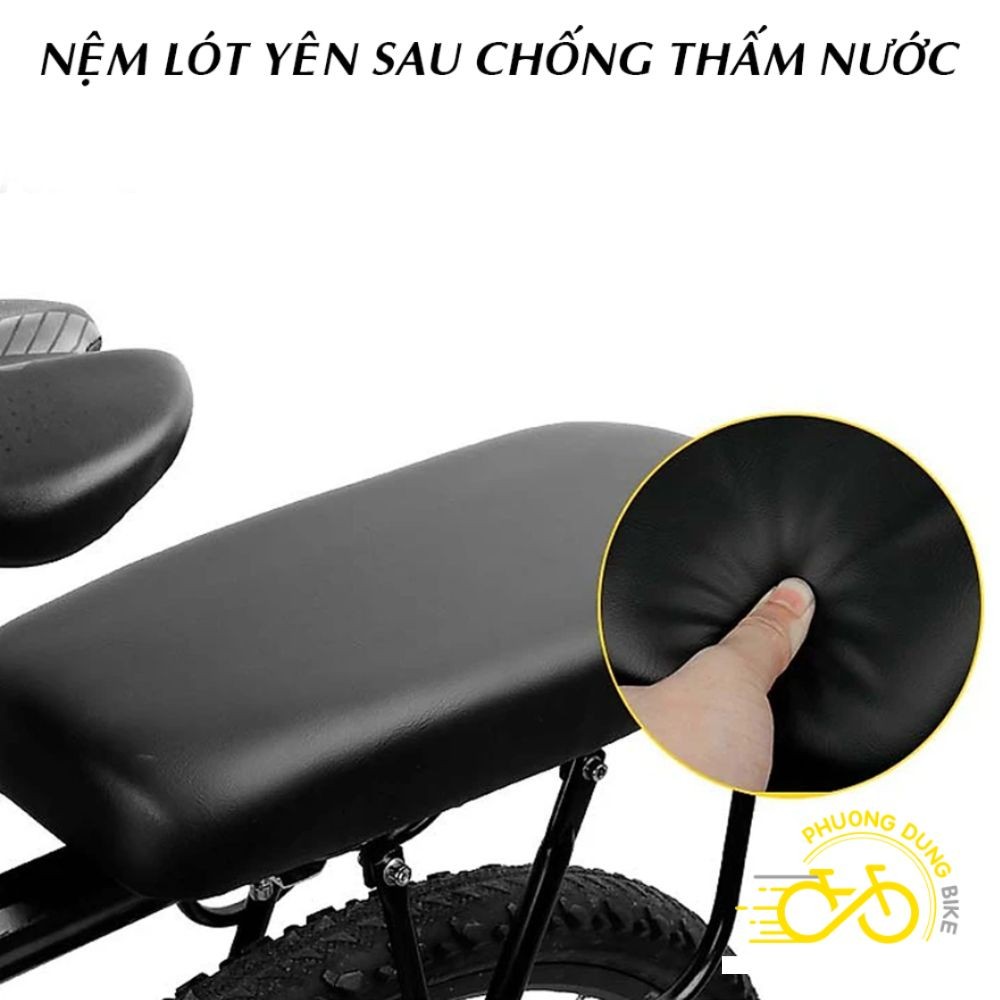 Nệm đệm lót yên baga sau xe đạp êm ái chống thấm nước (Vặn Ốc)