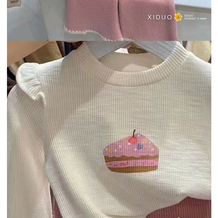 Áo Thun Mùa Thu Phong Cách Hàn Quốc Hợp Thời Trang Mới Cho Bé Gái