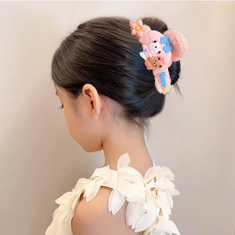 Kẹp Tóc Hình Cá Mập Hoạt Hình Nhồi Bông Dễ Thương Không Làm Tổn Thương Dành Cho Bé Gái Trẻ Em Hàn Quốc