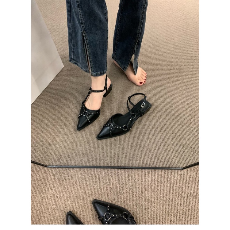 Giày Sandal Mũi Nhọn Đế Dày Thời Trang Dành Cho Nữ