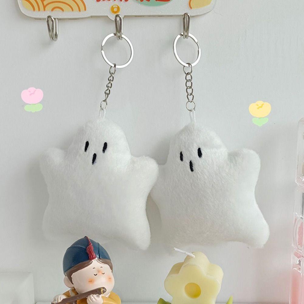 Dyruidoj Thú Nhồi Bông Mềm Mại Treo Móc Khóa Hình Ma Quỷ Màu Trắng Sáng Tạo Làm Quà halloween Cho Bé
