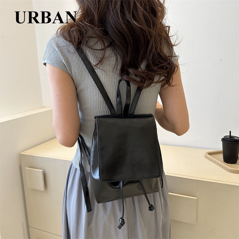 URBAN Balo cặp đi họcThời trang Tiện dụng Da Pu Trơn 2023 NEW GSJ09M 36Z230904