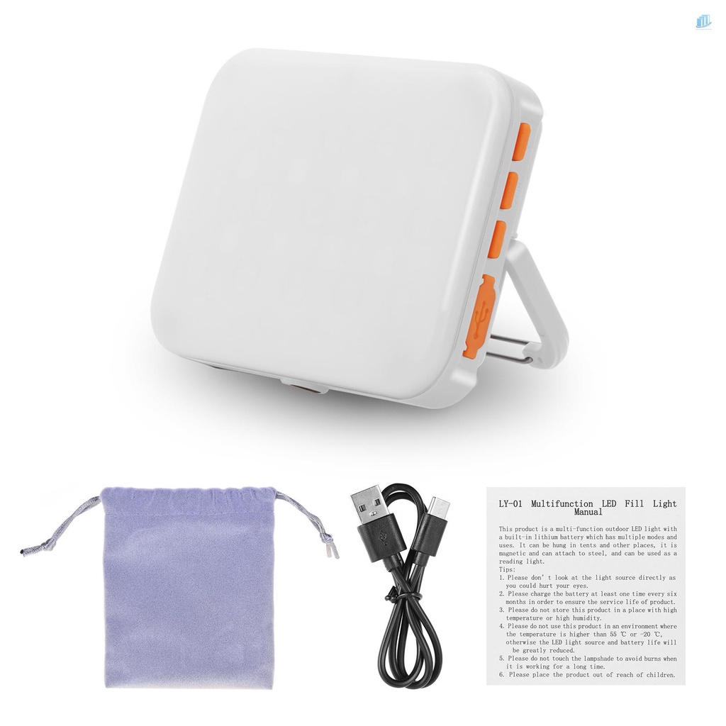 Đèn led Trợ Sáng Chụp Ảnh andoer ly-01 rgb 3200k-6500k Tích Hợp Pin Đen