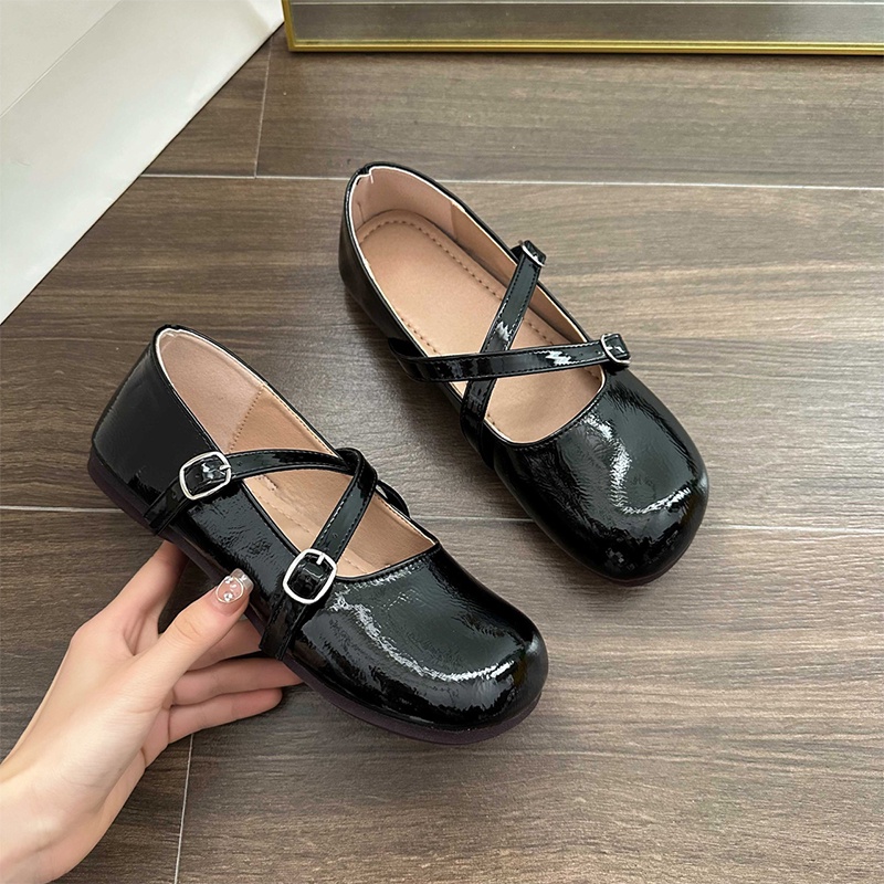 One more shoes⭐Mary jane Giày Búp Bê Đế Bằng Thanh Lịch Hợp Thời Trang Xuân Hè Cho Nữ
