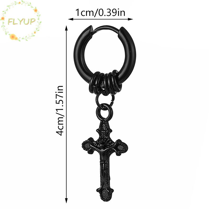 Flyup 1 Khuyên Tai Thép Không Gỉ Hình Thánh Giá Thời Trang Cho Nam Và Nữ vn