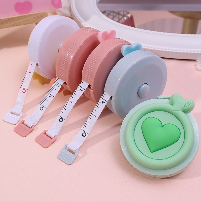 Thước Cuộn 1.5m Màu macaron mini Dễ Thương Di Động Đo Chiều Cao Cho Thợ May