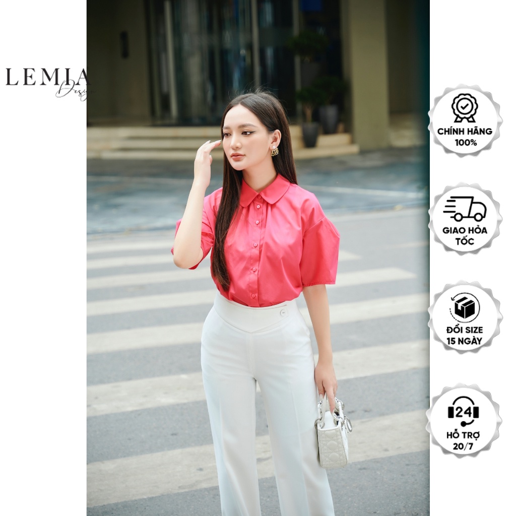 Áo Sơ Mi Cổ Sam Can Tay Thời Trang Thanh Lịch By LEMIA Design - LA23108