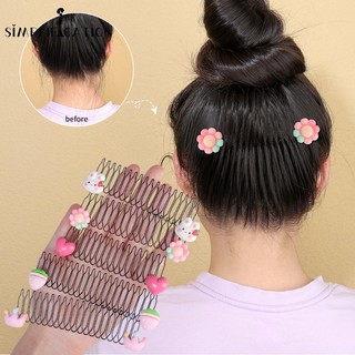 1 lược chải tóc nhiều màu sắc / lược cài tóc hình hoa trà ngọt ngào