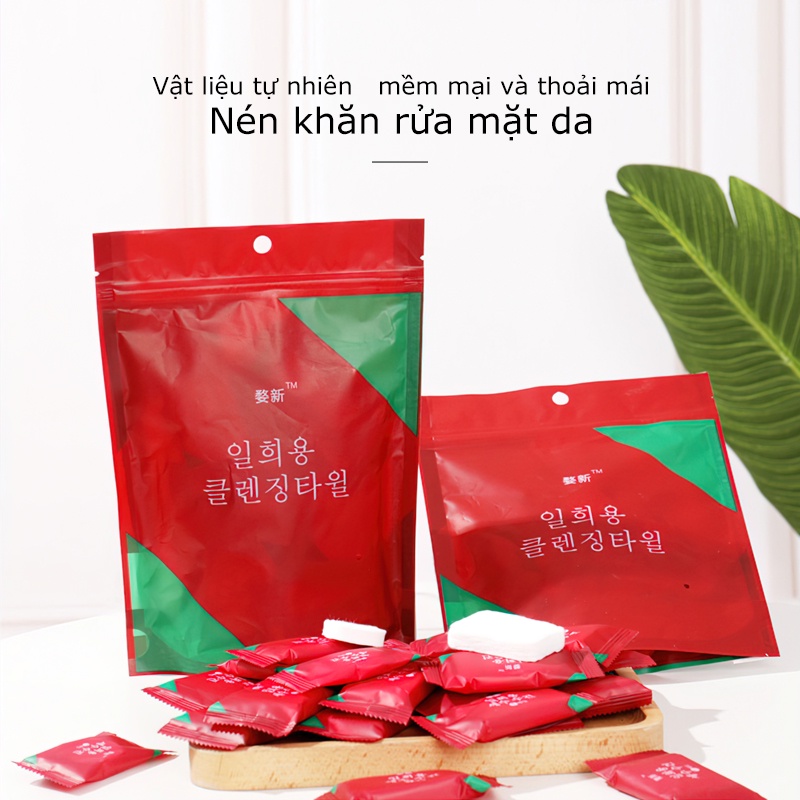 Túi khăn giấy nén Hàn Quốc, dạng viên kẹo dùng 1 lần