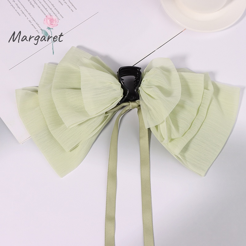 Kẹp Tóc Đính Nơ Ruy Băng Mới Thanh Lịch Cho Nữ