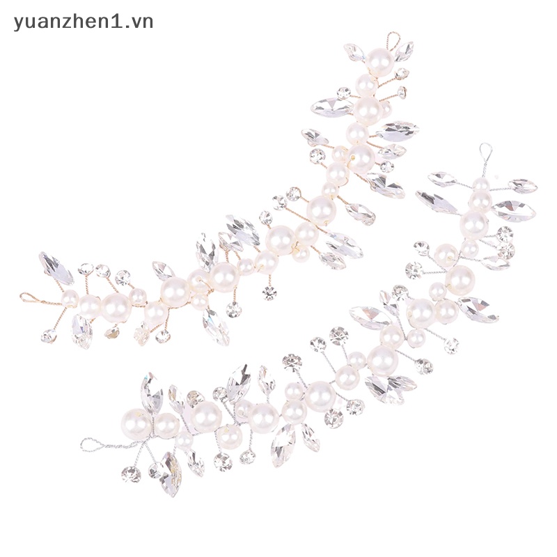 Băng Đô Cài Tóc Đính Ngọc Trai Sang Trọng Cho Cô Dâu