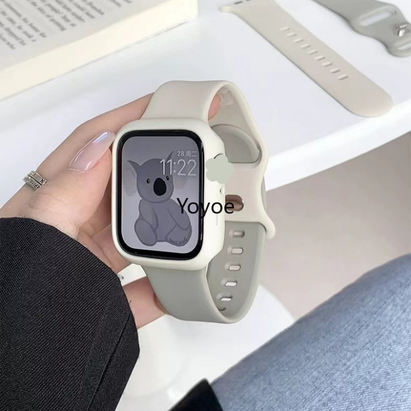 Silicone Dây Đeo Thể Thao Bằng Silicon Hình Bướm Cho iwatch series 1 2 3 4 5 6 38mm 42mm 40mm 44mm 49mm 8 7 41mm 45mm