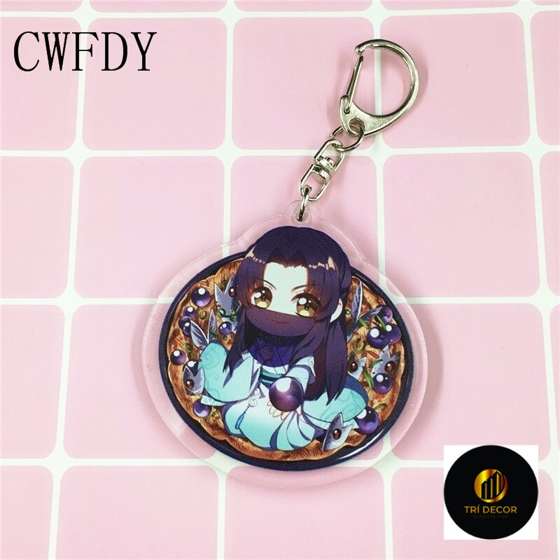 Móc khóa Chibi HUSKY Và Sư Tôn Mèo Trắng Của Hắn Arcylic His Master White Cat dễ thương Mặc Nhiên x Sở Vãn Ninh