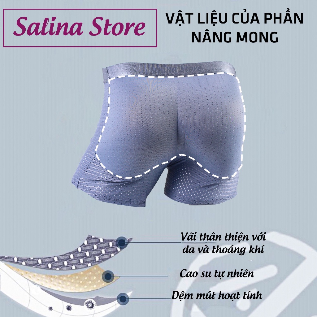 Quần Độn Mông Nam, Nâng Mông Tự Nhiên Không Dấu Vết, Quần Sịp Boxer Sexy Lịch Lãm Thoáng Mát