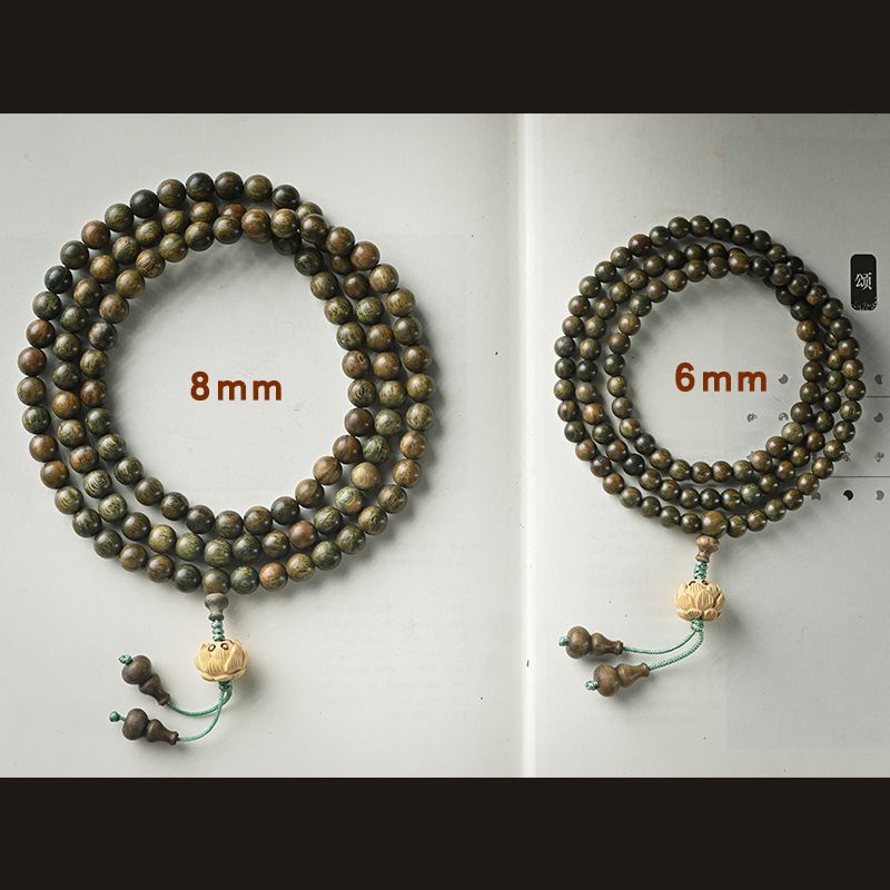 Chuỗi 108 Hạt Gỗ Đàn Hương 6mm 8mm Dùng Làm Vòng Đeo Tay