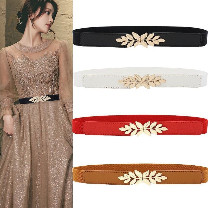 Đai váy - Belt nữ lá vàng 3 màu
