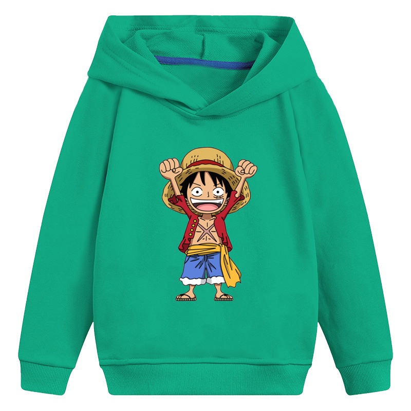 Dễ Thương Áo Hoodie In Hình Nhân Vật luffy Trong Phim Hoạt Hình one piece Dành Cho Các Bé