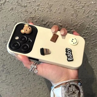 Sang Trọng Ốp Điện Thoại Mềm Chống Sốc Hình Gấu 3d Cho iphone15 14 13 12 11 pro max 14 15 plus iphone x xsmax xr