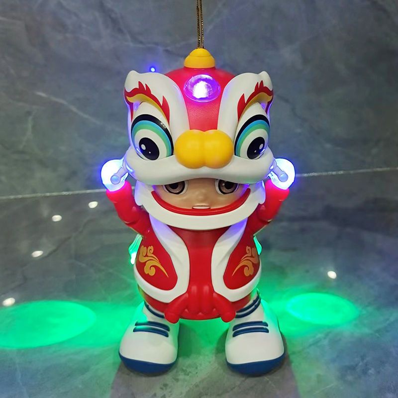 Lồng Đèn Hình Sư Tử Nhảy Múa Có Nhạc Nhỏ Gọn Làm Quà Tặng Lễ Hội Cho Bé txdq