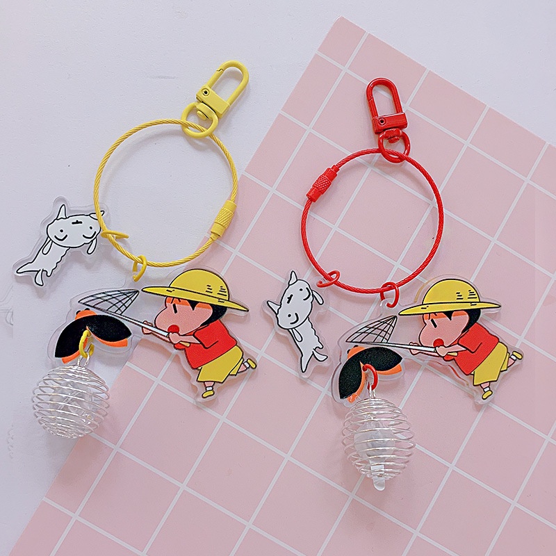 Móc Khóa Hình Cậu Bé Bút Chì shin-chan Bằng acrylic Phát Quang sp036