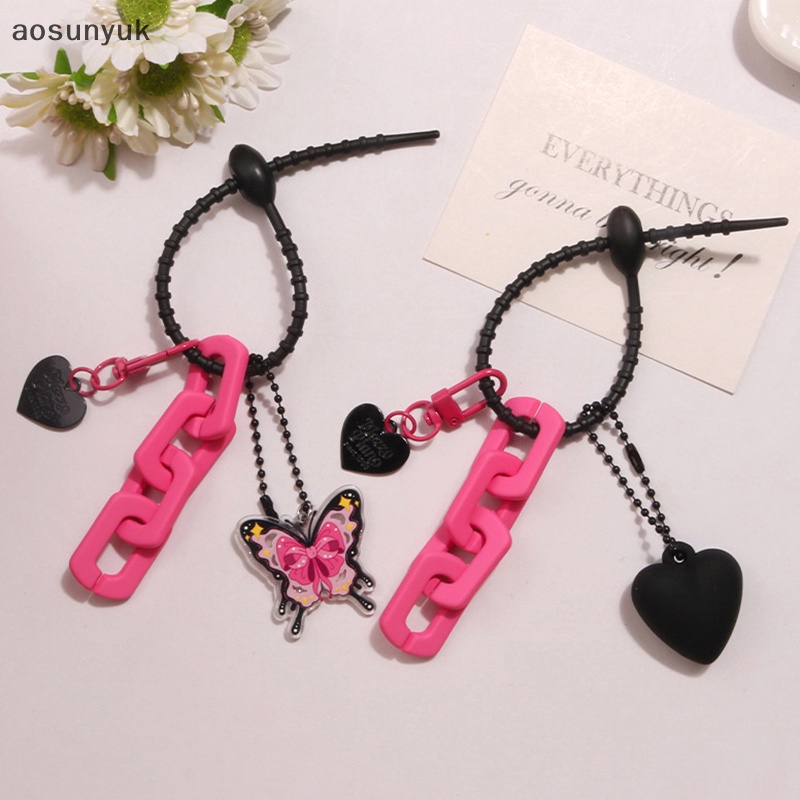 Aosunyuk Móc Chìa Khóa Xe Hơi / Ba Lô / Treo Ba Lô Bằng Nhựa resin Hình Chú Chó / Bướm