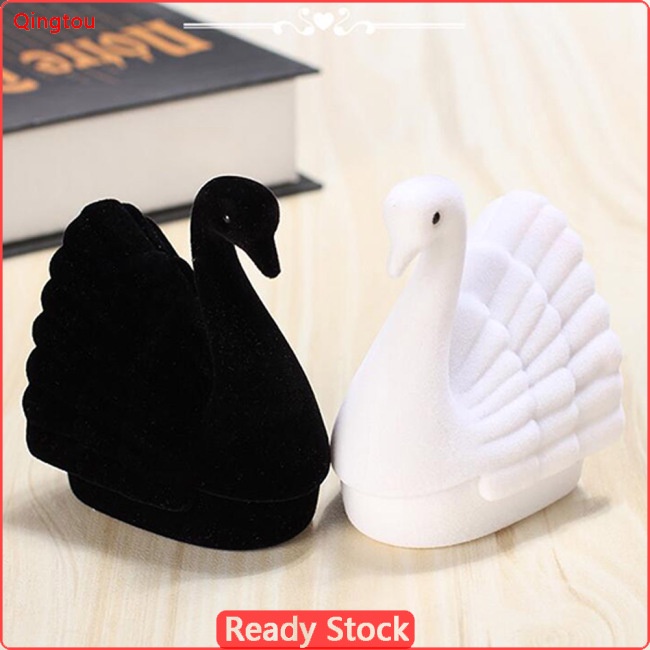 Hộp Đựng Nhẫn Cưới Hình Thiên Nga Xinh Xắn Giá Đỡ