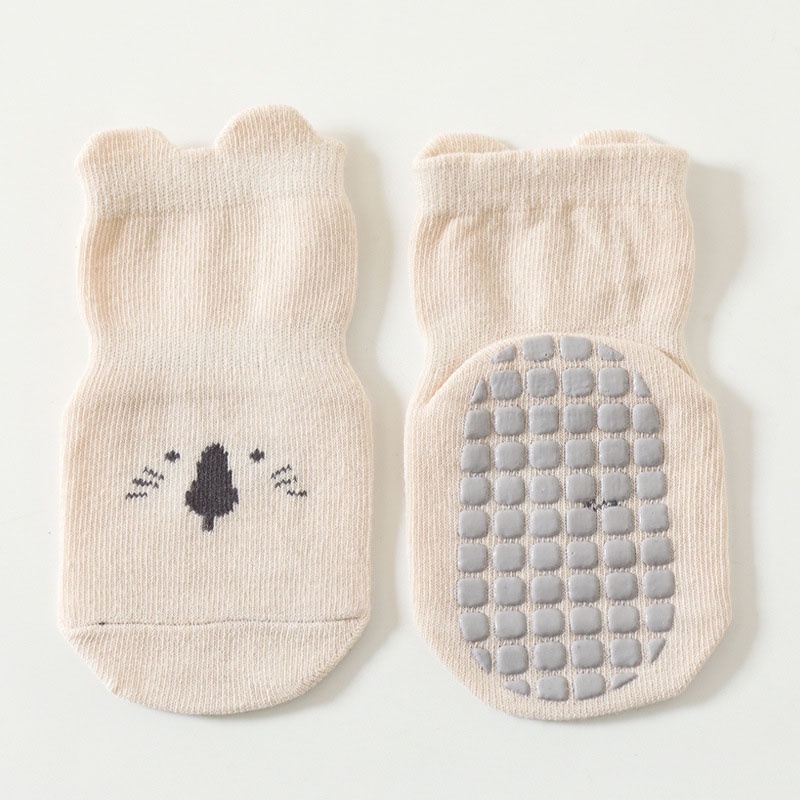 Vớ cotton Mềm Thoáng Khí Chống Trượt Co Giãn In Họa Tiết Hoạt Hình Dễ Thương Cho Bé