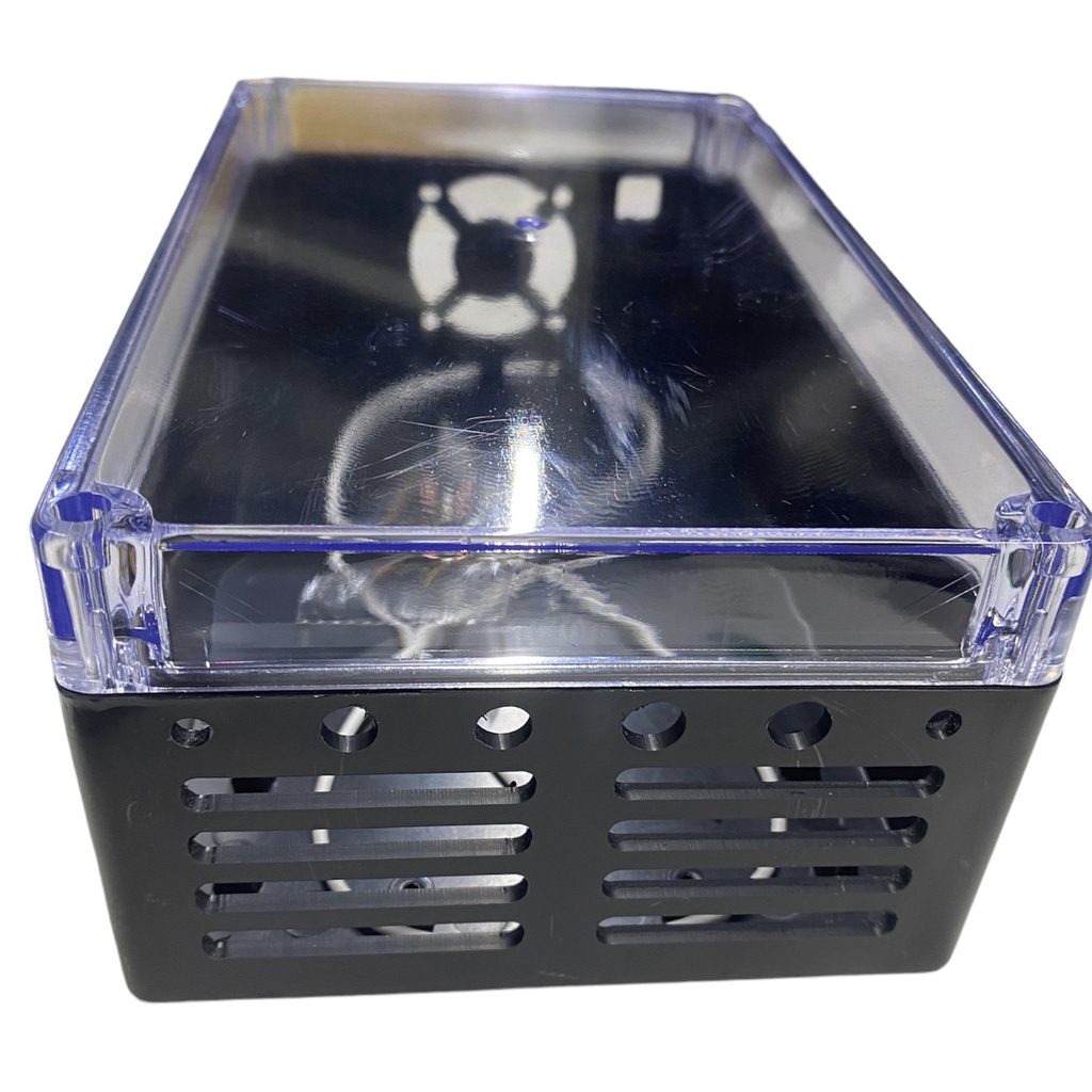 Hộp Nhựa ABS WANCHI màu đen Nắp TRONG Phay Sẵn 200x120x75mm - LinhKien HD