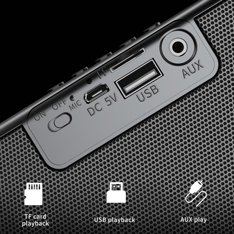 Spirise Loa bluetooth 5.0 Không Dây m5 Âm Thanh Sống Động Có Màn Hình led Hiển Thị hd