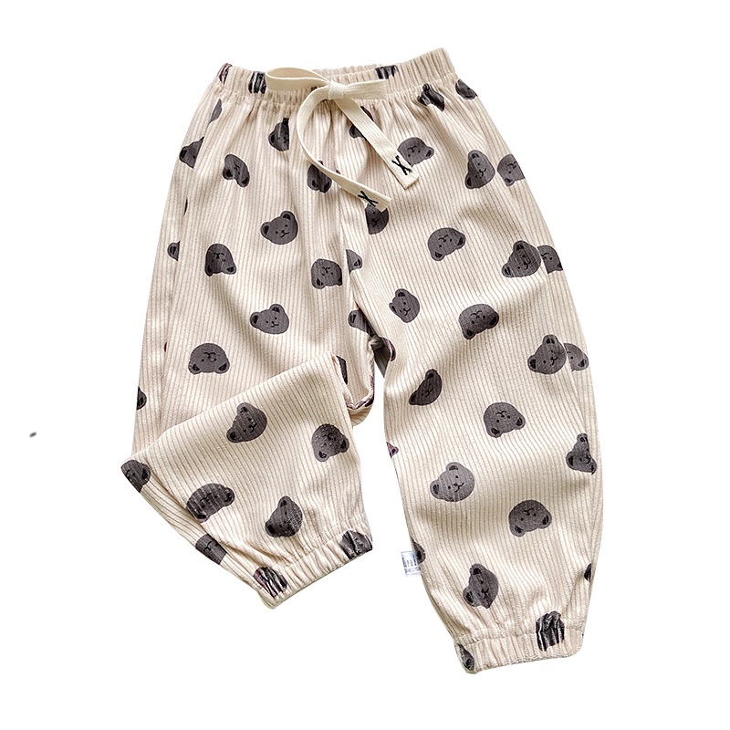 Quần Dài harem Dáng Rộng 70-150cm In Họa Tiết Hoạt Hình Phong Cách Hàn Quốc Thời Trang Thu Đông Cho Bé