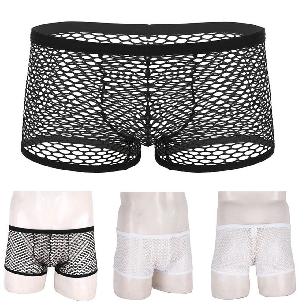 Quần Lót boxer Lưới Xuyên Thấu Gợi Cảm Cho Nam