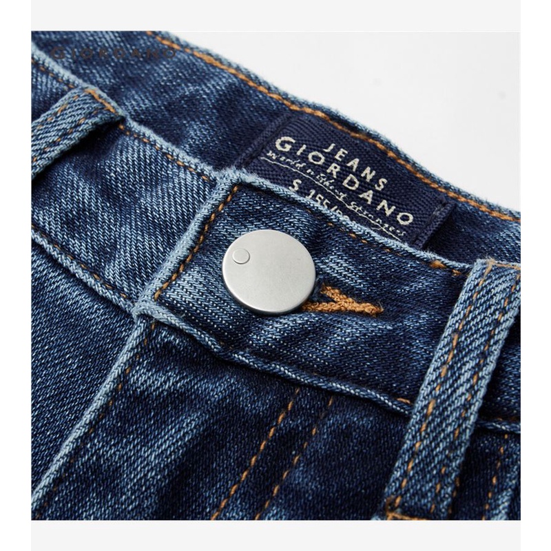 GIORDANO WOMEN Strawberry high waist wide leg denim jeans 18423064